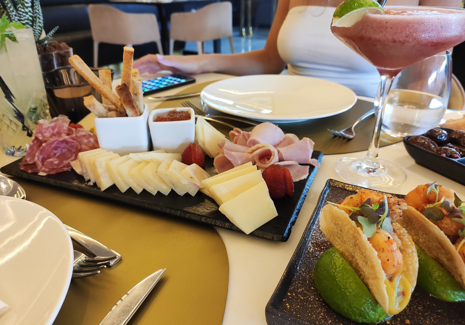 Cheese and meat platter