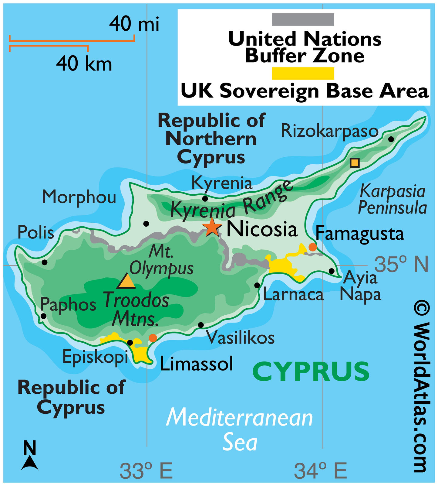 Map of Cyprus