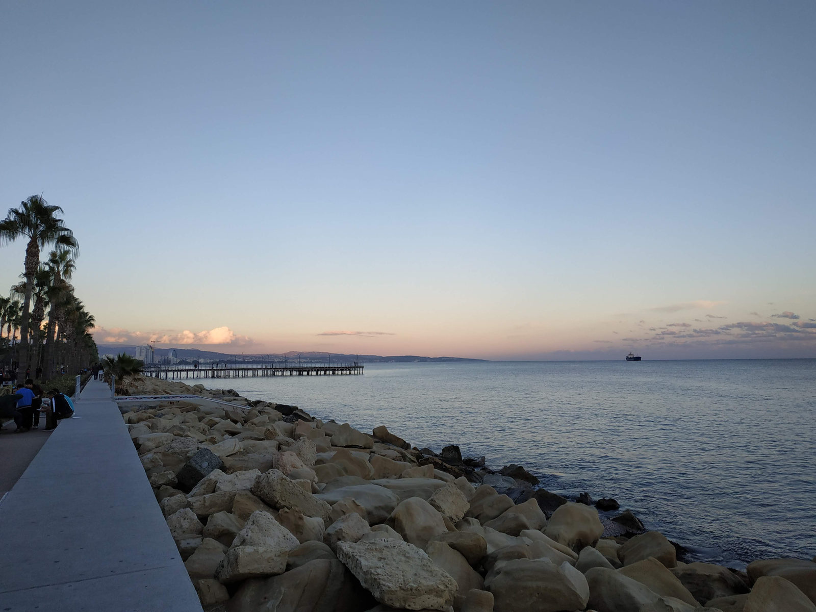 Limassol Marina at night