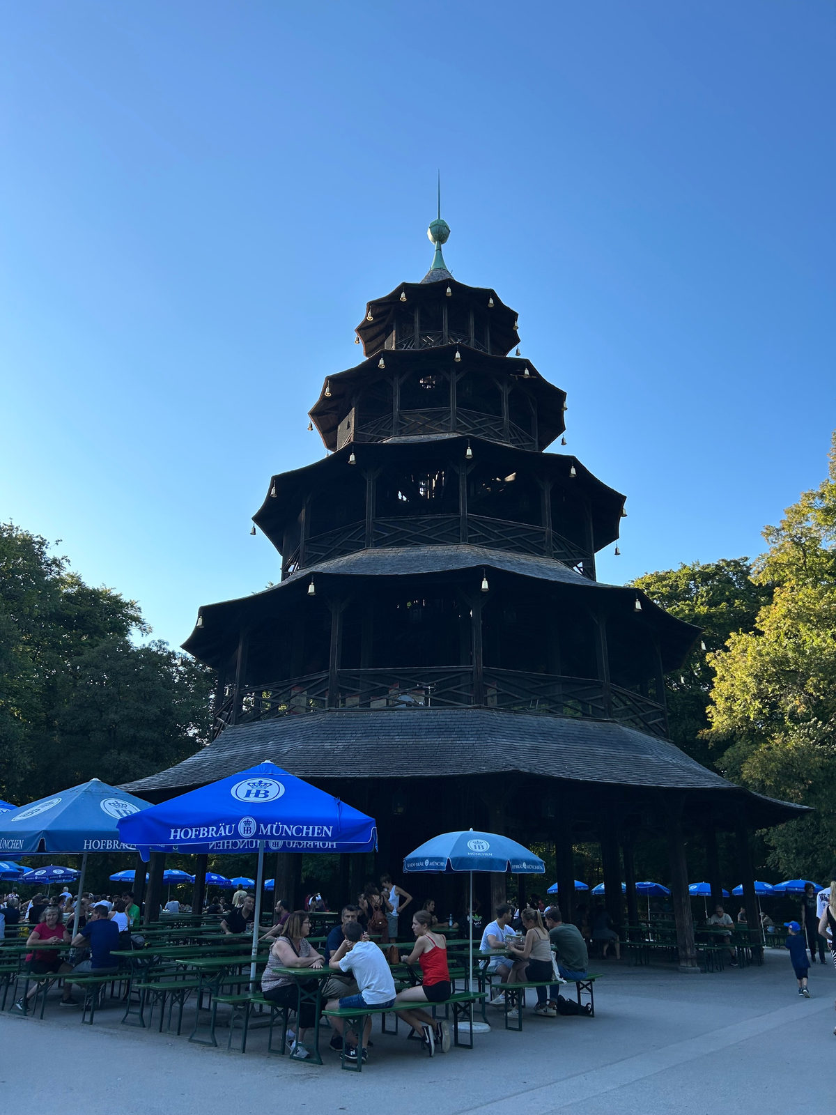 Chinese tower at night